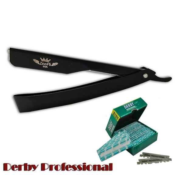 STAINLESS STEEL BARBER STRAIGHT EDGE CUT THROAT HAIR SHAVING FOLDING KNIFE RAZOR