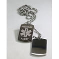 thumbnail image 1 of STAINLESS STEEL MEDICAL ALERT  MILITARY STYLE DOG TAGS FREE ENGRAVING, 1 of 4
