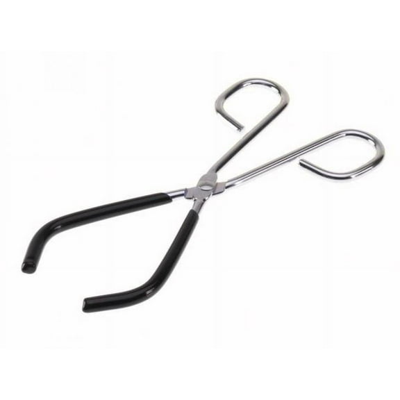 STAINLESS STEEL PLASTIC TIP BEAKER TONGS, 9.5"
