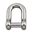 thumbnail image 1 of STAINLESS STRAIGHT D SHACKLE WITH NO SNAG PIN 3/8" 316 SS, 1 of 2