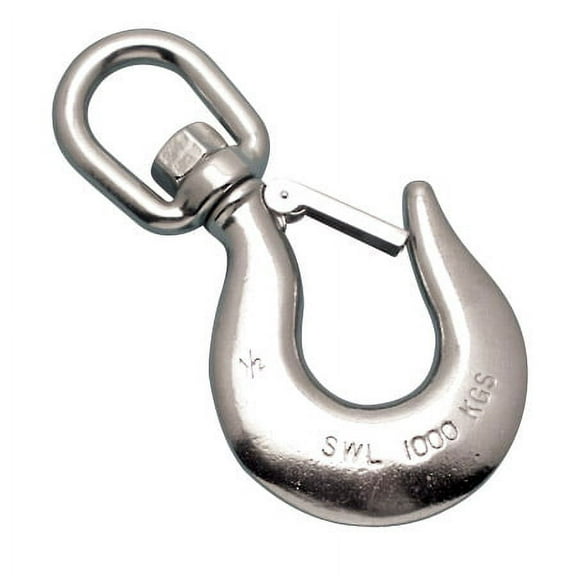 STAINLESS SWIVEL EYE HOOK CAST 1/4" x 4", 316 SS
