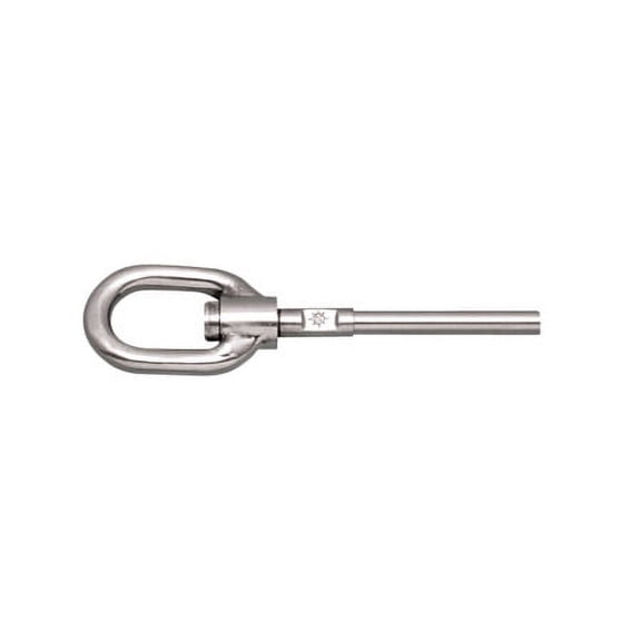 STAINLESS SWIVEL GATE EYE HAND SWAGE 1/8" 316 SS
