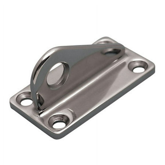 STAINLESS TOW PAD EYE WITH BACKPLATE 3.5"X2", 316 SS