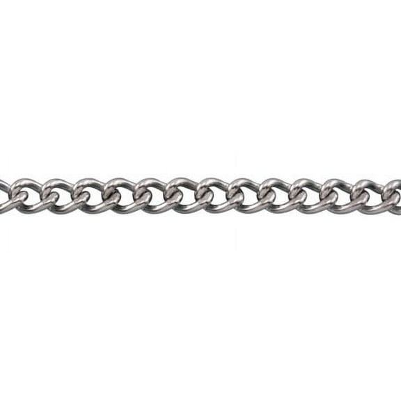 STAINLESS TWIST LINK CHAIN,DAIRY CHAIN (S8), 1/8", 304 SS (SOLD PER FOOT)