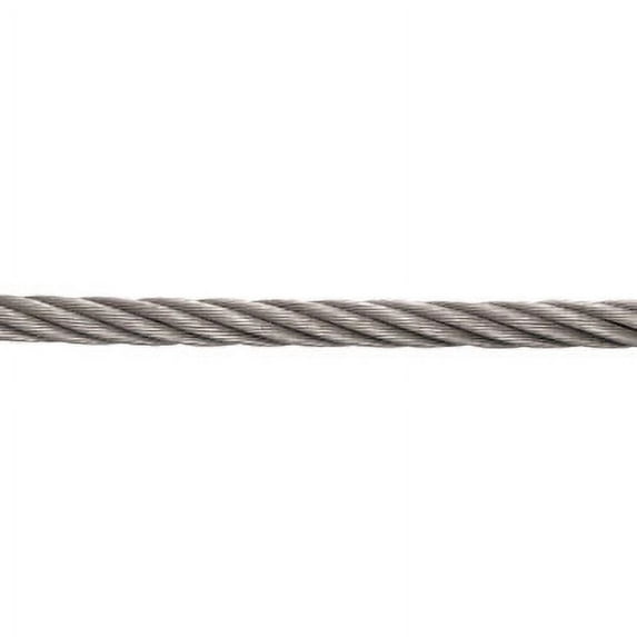 STAINLESS WIRE ROPE CABLE, 7 X 19, 1/8", 304 SS (SOLD IN 5000' SPOOL)