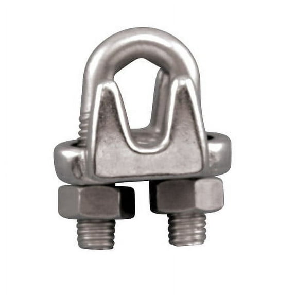 STAINLESS WIRE ROPE CABLE CLIP, WIRE ROPE CLIP,FS STYLE 1/8", 316 SS