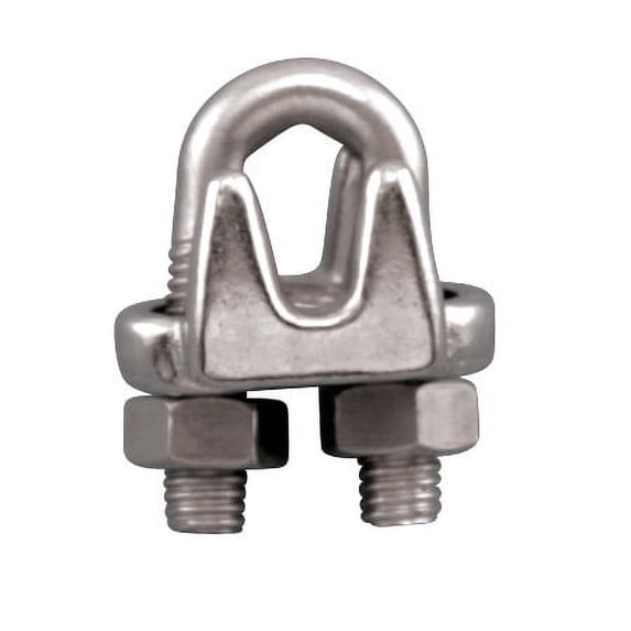 STAINLESS WIRE ROPE CABLE CLIP, WIRE ROPE CLIP, FS STYLE 3/8", 316 SS