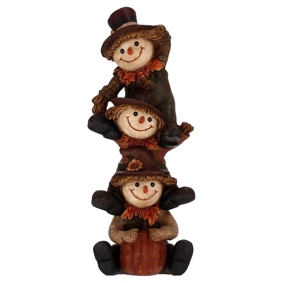 Resin Stacked Scarecrow Tabletop Decoration, Multicolor, 10", Fall by Way To Celebrate