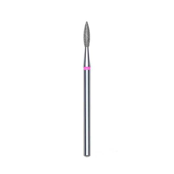 Diamond nail drill bit, "flame" , red, head diameter 1.6 mm/ working part 8 mm -FA11R021/8