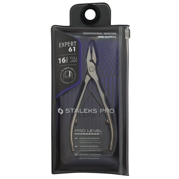 STALEKS PRO Professional Ingrown Nail Nippers 16 mm jaw EXPERT 61 (NE-61-16)