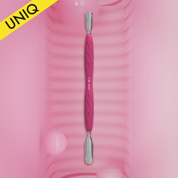 Manicure Pusher With Silicone Handle "Gummy" UNIQ 10 TYPE 1 (Wide Rounded Pusher + Narrow Rounded Pusher) -PQ-10/1