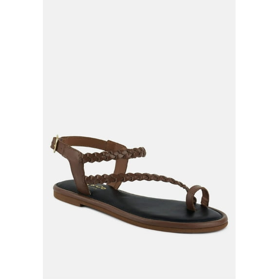 STALLONE Braided Flat Sandals