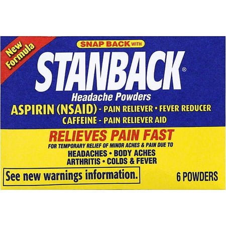 Stanback On-The-Go Stick Packs | Headaches, Muscle, Pain Relief | 6 Pack Box