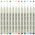 STANBLUE 12 Colored Micro Pens 05, Fineliner pens Waterproof Archival ...