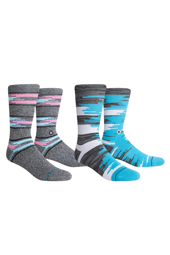 x WADE 2pk Search Crew Socks - (Blue, Large)