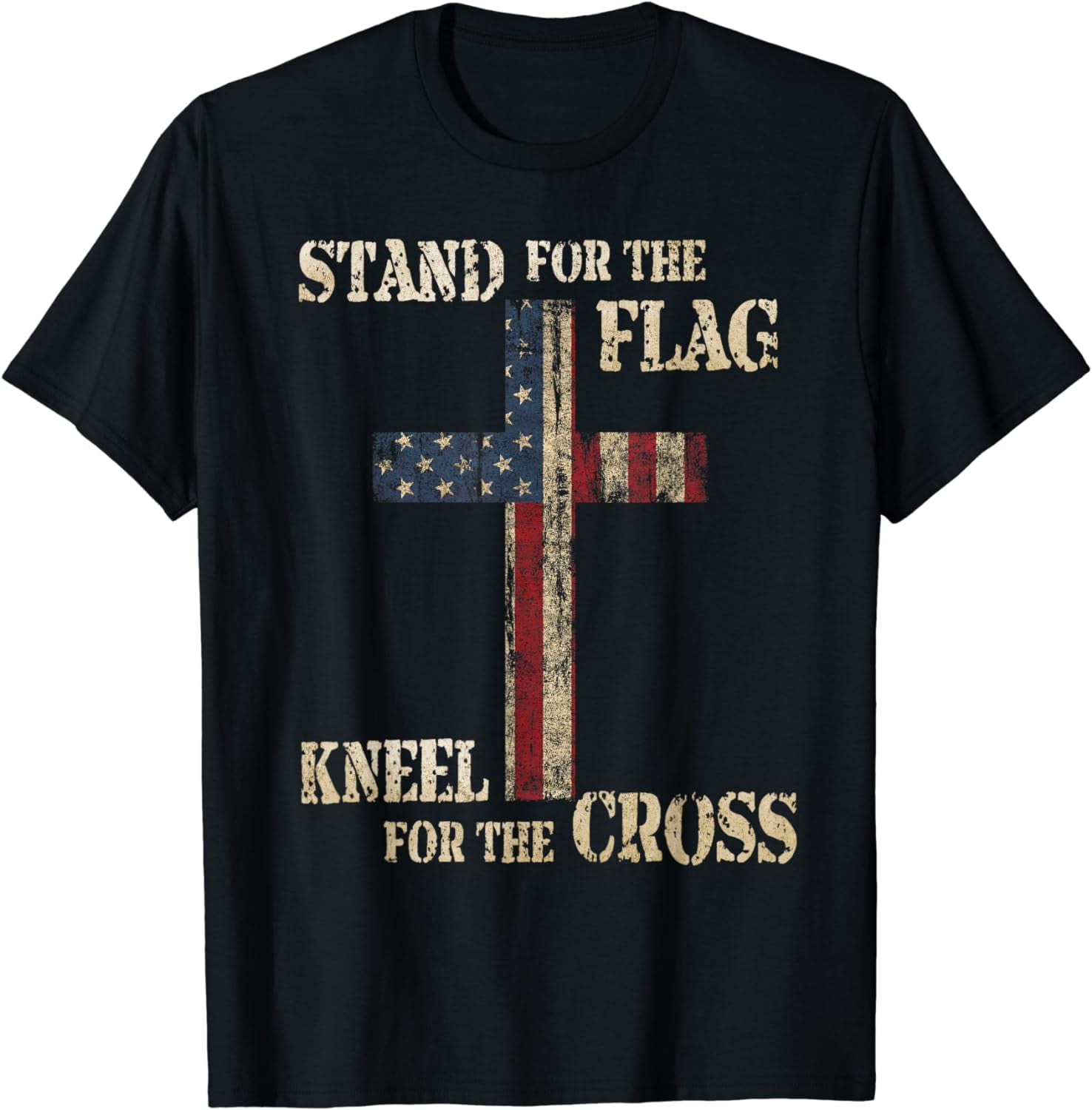 Stand For The Flag Kneel For The Cross T Shirt