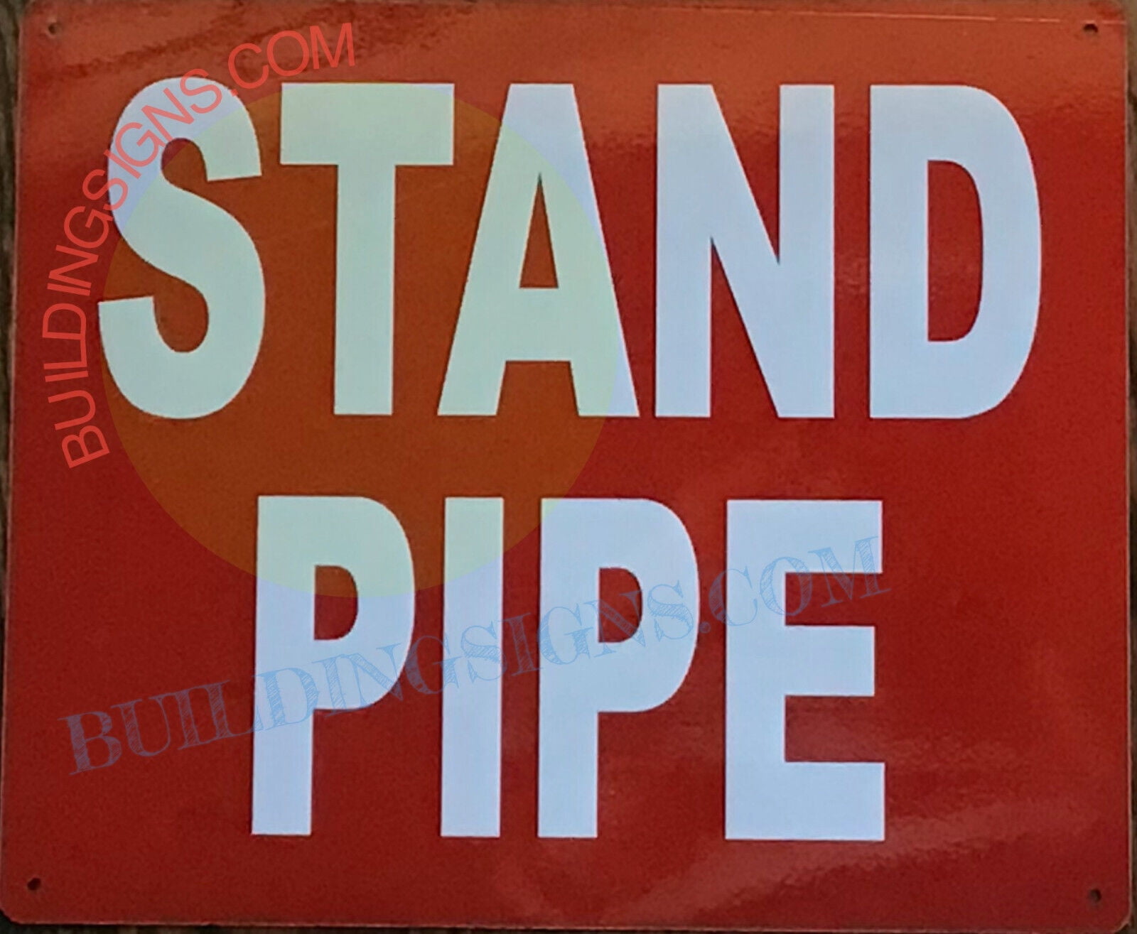 STANDPIPE SIGN (10x12,RED BACKGROUND,ALUMINUM) - Walmart.com