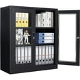 thumbnail image 1 of STANI 35.4"H Metal Storage Cabinet Steel Office Storage Locker,Black Locking Tool Cabinets for Office,Home, Assembly Required, 1 of 8