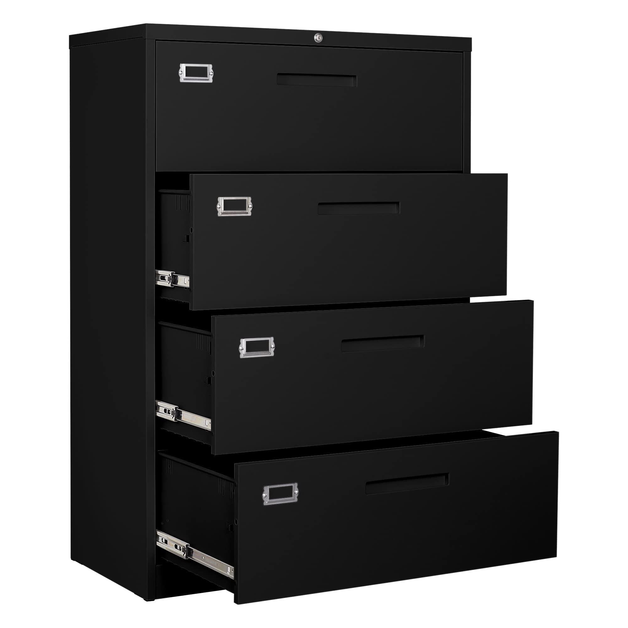 STANI 4 Drawer File with Lock, Metal Lateral Filing for Home Office, Steel