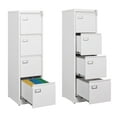 thumbnail image 1 of STANI 4 Drawer White File Cabinet with Lock, Vertical Filing Cabinets for Home Office, Metal Locking Office File Storage Cabinets with Drawers for Legal/A4, 1 of 11