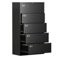 STANI 5Drawer File with Lock, Metal Lateral Filing, Home