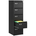 thumbnail image 1 of STANI 5 Drawer File Cabinets with Lock, Metal Filing Cabinet for Home Office, Steel Lockable Storage Cabinets to Hanging Letter/Legal/A4,Assembly Required(Black), 1 of 11