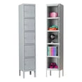 thumbnail image 1 of STANI 5-Tier Metal Locker Steel Employees Lockers for Office, Metal Storage Locker Cabinet with Louvers, 5 Door Locker for Employee Gym, Home, School, 1 of 6