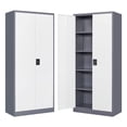 thumbnail image 1 of STANI Home Office Storage Cabinet with Shelves and Doors, Metal Utility Cabinets with 2 Locking Doors and 5 Shelves, Tall Steel Locker Cabinets or Garage, Kithen, Pantry and Classroom, 1 of 7