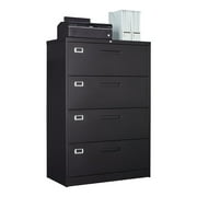 STANI Lateral File Cabinet with Lock, 4 Drawer Lockable Filing Cabinet, Large Metal Storage File Cabinet for Hanging Files Folders/Documents/Letter/Legal/F4/A4 Size