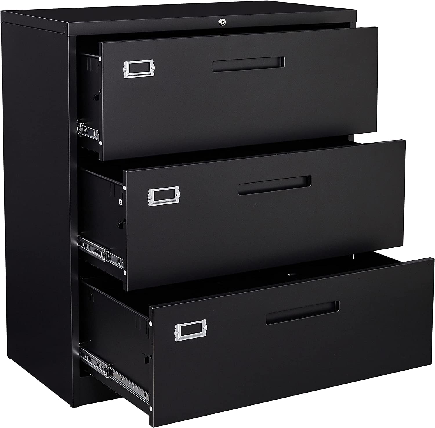 STANI Lateral File Cabinet with Lock 3 Drawer Lockable Filing Cabinet Large Metal Storage File Cabinet for Hanging Files Letter Legal F4 A4 Size
