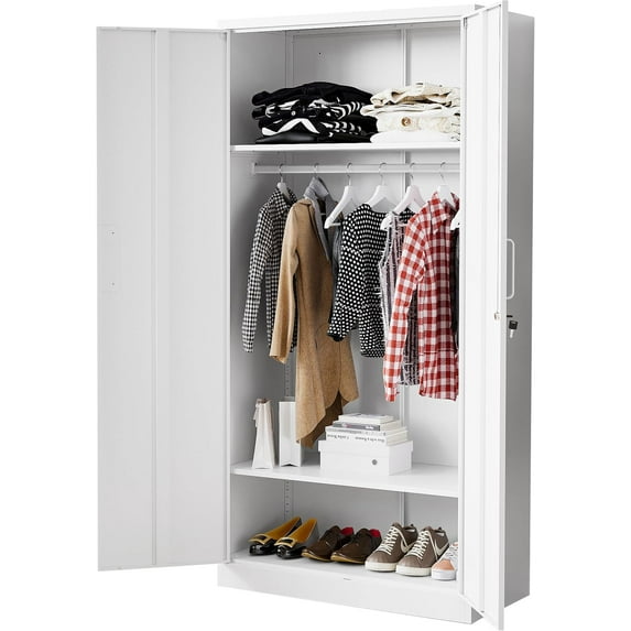 STANI Metal Armoire Closet with Lock, 72