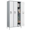 thumbnail image 1 of STANI Metal Locker 3 Doors Employees Locker Storage Cabinet Locker School Hospital Gym Locker Requires Assembly, 1 of 6