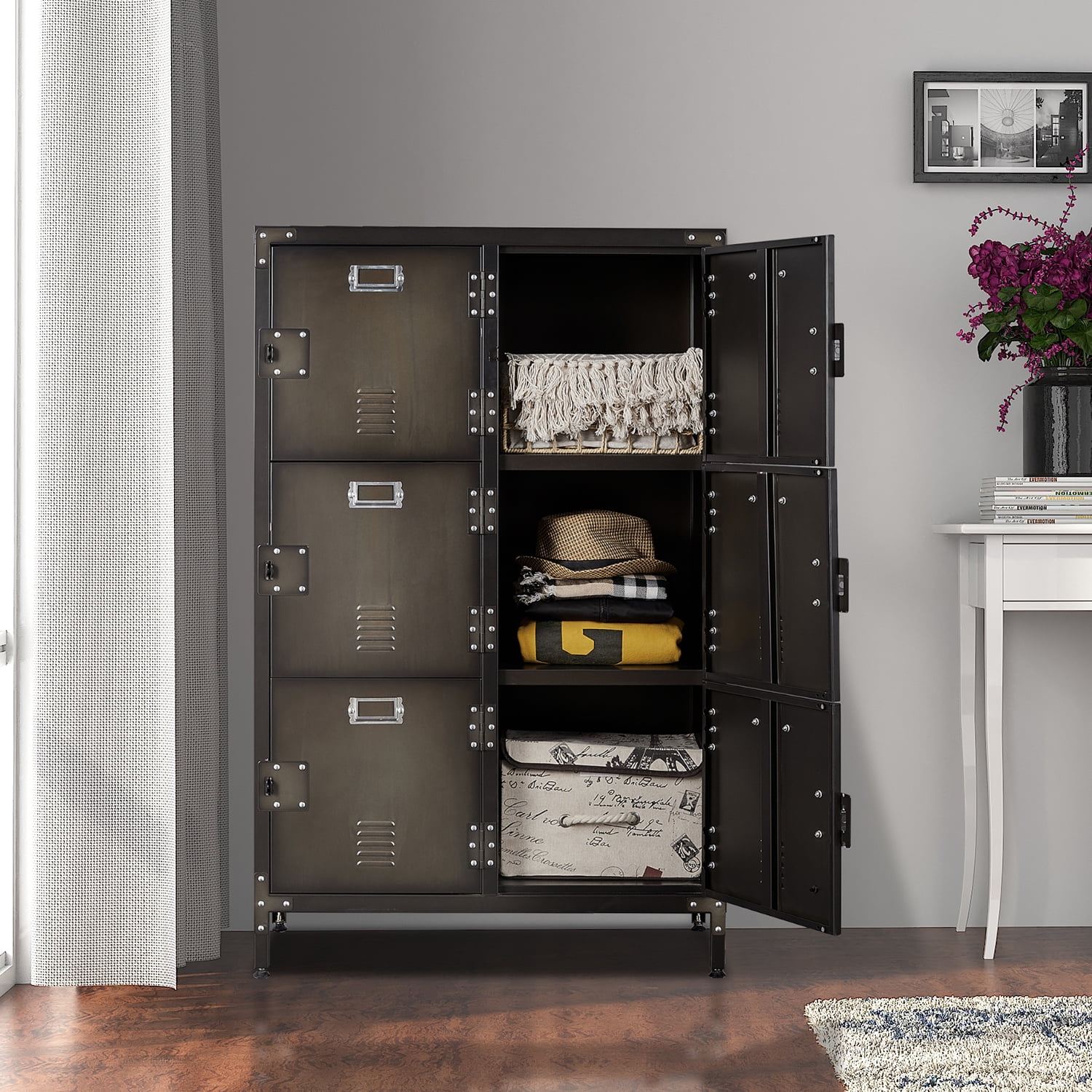 STANI Metal Locker 47.3" Steel Storage with 2 Shelf ,Office