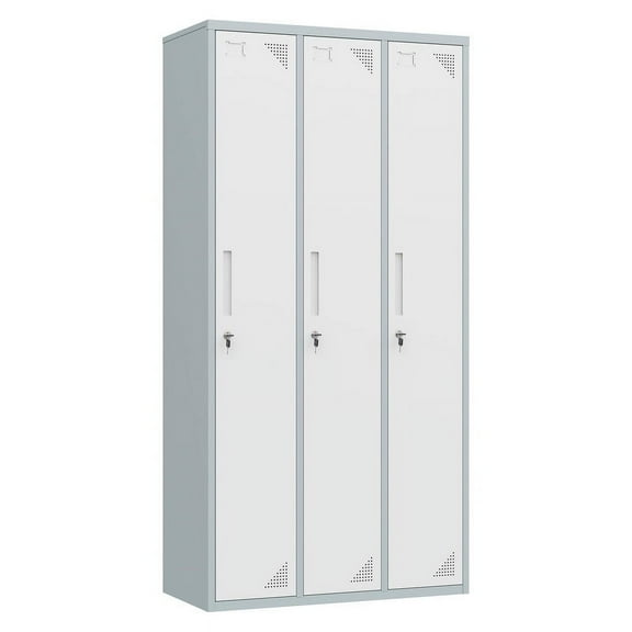 STANI Metal Lockers for Employees，71" Employees Storage Cabinet with Lock, Steel Storage Locker for Gym, School, Home, Office Staff