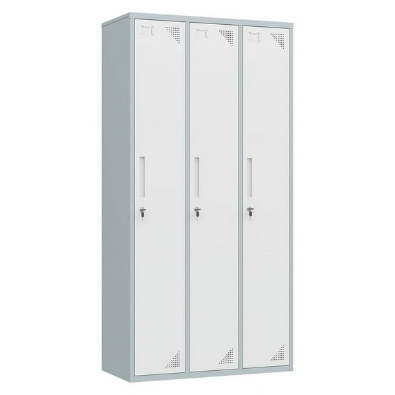 STANI Metal Lockers for Employees,71" Employees Storage Cabinet with Lock, Steel Storage Locker for Gym, School, Home, Office Staff