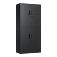 thumbnail image 1 of STANI Metal Tools Storage Cabinet, Black Garage Utility Cabinet,4 Doors & 3 Adjustable Shelves, Steel Locker with Lockable Door for Office, Home, Pantry, 1 of 8