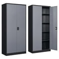 thumbnail image 1 of STANI Metal Storage Cabinet with Lock Door, 71" Adjustable Shelf Steel Lockers for Office, Home,Garage Utility Tool Cabinet, 1 of 9