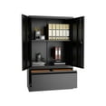 STANI Metal Storage with Lockable Drawers and Doors, Lateral