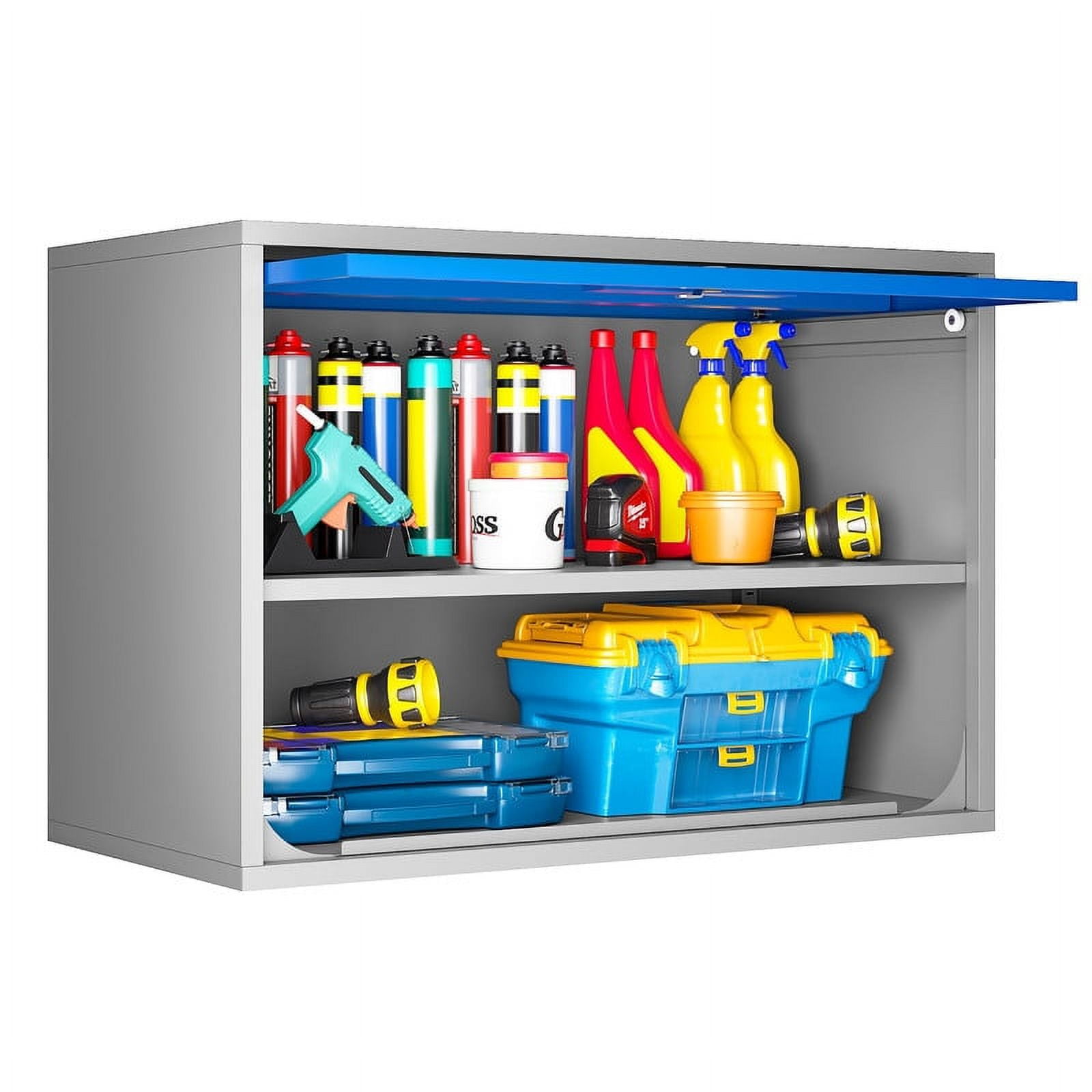 STANI Wall Mount Metal with Adjustable Shelves, Hanging Garage Storage Wall