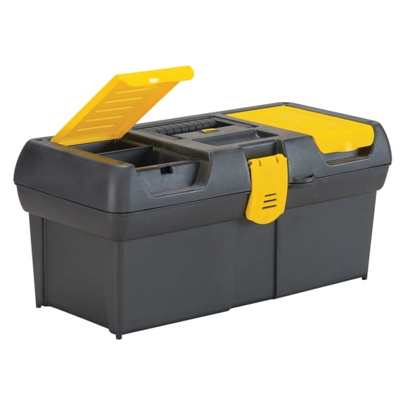STANLEY 016011R One-Latch 16-Inch Toolbox with 2-Lid Organizer