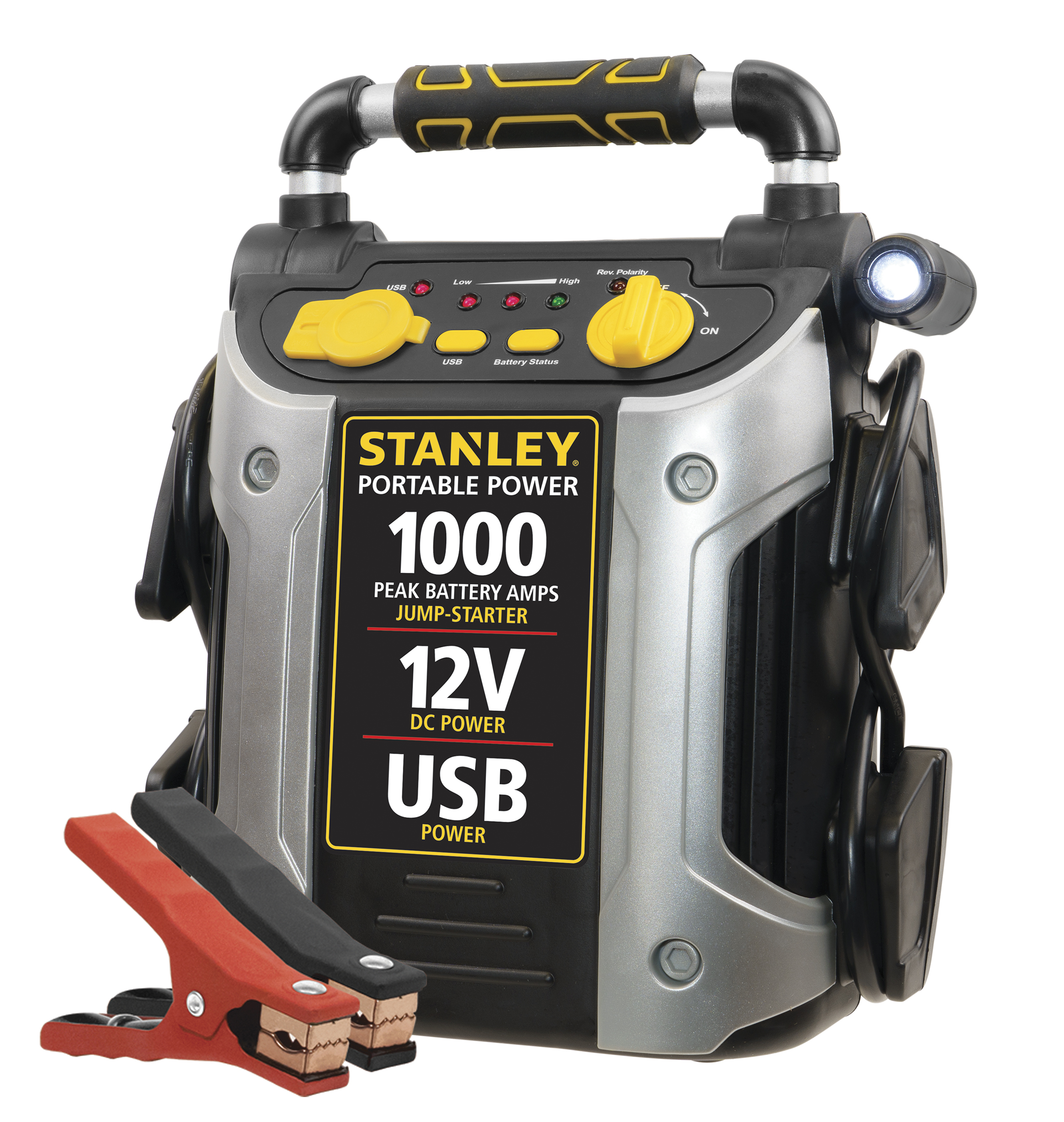 STANLEY 1000/500 Amp 12V Jump Starter with LED Light and USB (J509) - image 1 of 7