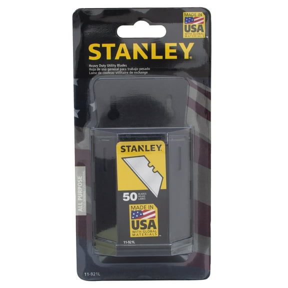 STANLEY 11-921L 50pk 1992 Heavy-Duty Utility Blades With Dispenser
