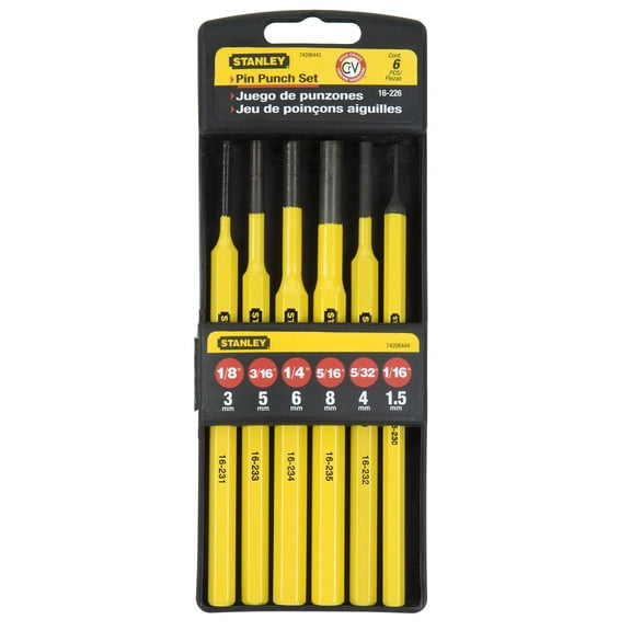 STANLEY 16-226W 6-Piece Drive Pin Punch Set