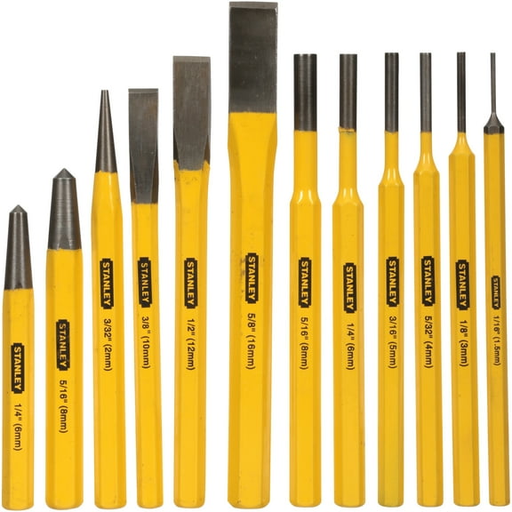 STANLEY 16-299 Cold Chisel and Punch Set 12 ct Pack