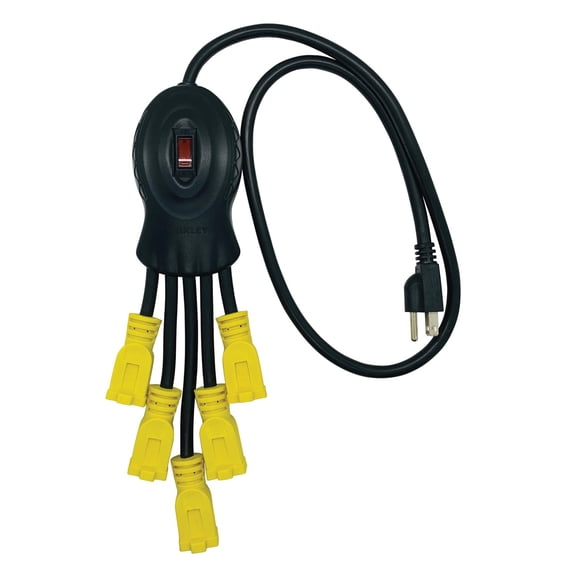 STANLEY 31500 Powersquid 5-Outlet Cord Multiplier (Yellow)