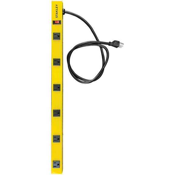 STANLEY 31613 ShopMAX Pro 6-Outlet Surge-Protector Power Bar, 4-Foot Cord