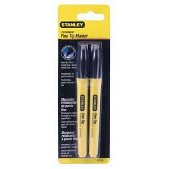 STANLEY 47-316 Fine-Tip Permanent Markers, 2 pk