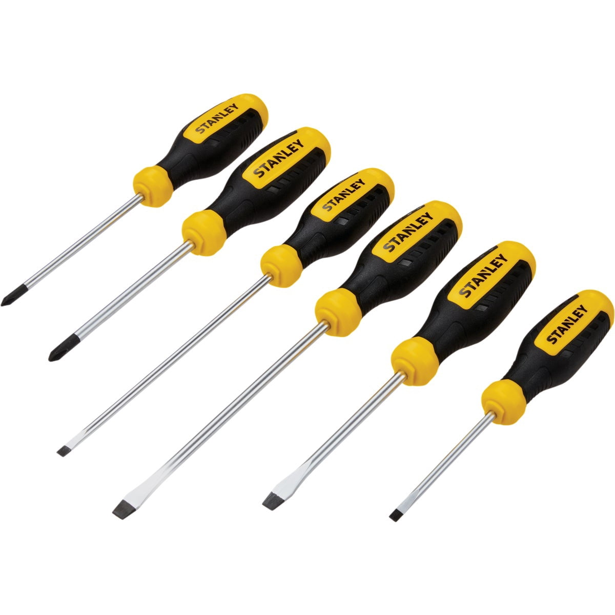 STANLEY 60-060, Alloy Steel 4''/6'' Standard 3''/6'' Cabinet Plastic Phillips Set with 6 Pieces Pack