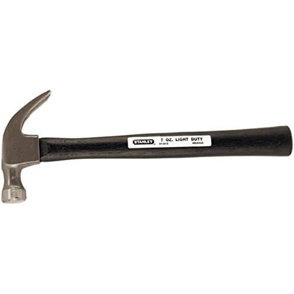 Stanley Nail Hammer 51-613 Wood Handle - 7 oz - Black