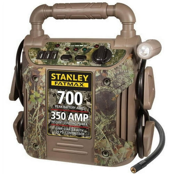 STANLEY 700 Amp Camo Jump Starter with Air Compressor
